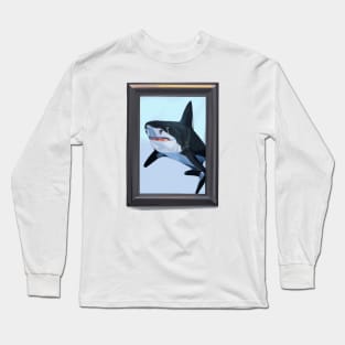 Cute Shark Drawing Long Sleeve T-Shirt